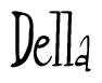 The image is a stylized text or script that reads 'Della' in a cursive or calligraphic font.