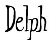 The image contains the word 'Delph' written in a cursive, stylized font.