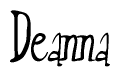The image is a stylized text or script that reads 'Deanna' in a cursive or calligraphic font.