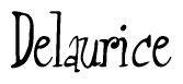 The image is a stylized text or script that reads 'Delaurice' in a cursive or calligraphic font.
