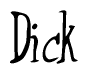 The image is a stylized text or script that reads 'Dick' in a cursive or calligraphic font.