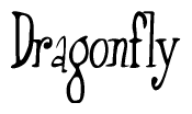 The image is a stylized text or script that reads 'Dragonfly' in a cursive or calligraphic font.