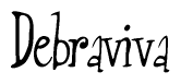 The image is a stylized text or script that reads 'Debraviva' in a cursive or calligraphic font.