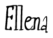 The image is of the word Ellena stylized in a cursive script.