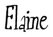 The image contains the word 'Elaine' written in a cursive, stylized font.