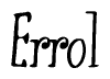 The image contains the word 'Errol' written in a cursive, stylized font.