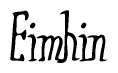 The image is a stylized text or script that reads 'Eimhin' in a cursive or calligraphic font.