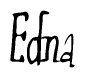 The image contains the word 'Edna' written in a cursive, stylized font.
