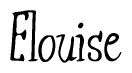 The image contains the word 'Elouise' written in a cursive, stylized font.