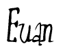 The image contains the word 'Euan' written in a cursive, stylized font.