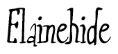 The image contains the word 'Elainehide' written in a cursive, stylized font.
