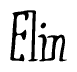 The image is of the word Elin stylized in a cursive script.