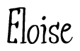 The image is of the word Eloise stylized in a cursive script.