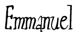 The image is of the word Emmanuel stylized in a cursive script.