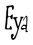 The image is a stylized text or script that reads 'Eya' in a cursive or calligraphic font.