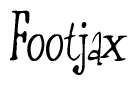 Footjax Calligraphy Text 