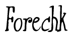 Forechk Calligraphy Text 