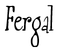 The image is a stylized text or script that reads 'Fergal' in a cursive or calligraphic font.