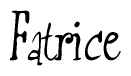 The image is of the word Fatrice stylized in a cursive script.