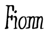 The image is a stylized text or script that reads 'Fionn' in a cursive or calligraphic font.