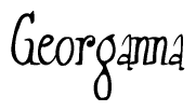 The image is of the word Georganna stylized in a cursive script.