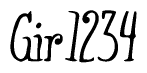 The image is a stylized text or script that reads 'Gir1234' in a cursive or calligraphic font.