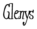 The image contains the word 'Glenys' written in a cursive, stylized font.