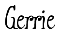 The image is of the word Gerrie stylized in a cursive script.