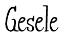 The image is a stylized text or script that reads 'Gesele' in a cursive or calligraphic font.
