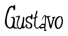 The image is of the word Gustavo stylized in a cursive script.