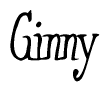 The image contains the word 'Ginny' written in a cursive, stylized font.