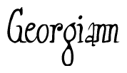 The image is of the word Georgiann stylized in a cursive script.