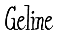 The image is of the word Geline stylized in a cursive script.