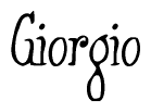 The image contains the word 'Giorgio' written in a cursive, stylized font.