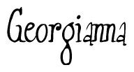 The image contains the word 'Georgianna' written in a cursive, stylized font.