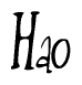 The image is a stylized text or script that reads 'Hao' in a cursive or calligraphic font.