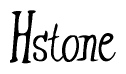 The image is of the word Hstone stylized in a cursive script.