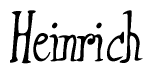 The image is of the word Heinrich stylized in a cursive script.