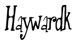 The image contains the word 'Haywardk' written in a cursive, stylized font.