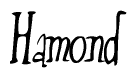 The image is a stylized text or script that reads 'Hamond' in a cursive or calligraphic font.