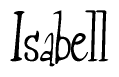 The image contains the word 'Isabell' written in a cursive, stylized font.