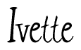 The image contains the word 'Ivette' written in a cursive, stylized font.