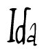 The image is of the word Ida stylized in a cursive script.