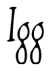 The image is a stylized text or script that reads 'Igg' in a cursive or calligraphic font.