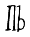 The image is a stylized text or script that reads 'Ilb' in a cursive or calligraphic font.