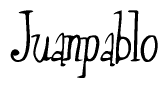 The image is a stylized text or script that reads 'Juanpablo' in a cursive or calligraphic font.