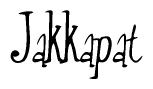 The image contains the word 'Jakkapat' written in a cursive, stylized font.