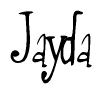 The image is of the word Jayda stylized in a cursive script.
