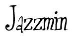 The image is a stylized text or script that reads 'Jazzmin' in a cursive or calligraphic font.