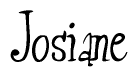 The image is of the word Josiane stylized in a cursive script.